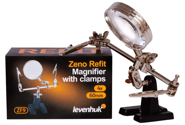 Levenhuk Zeno Refit ZF9 Lötlupe 4X dritte Hand