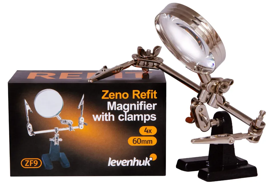 Levenhuk Zeno Refit ZF9 Lötlupe 4X dritte Hand