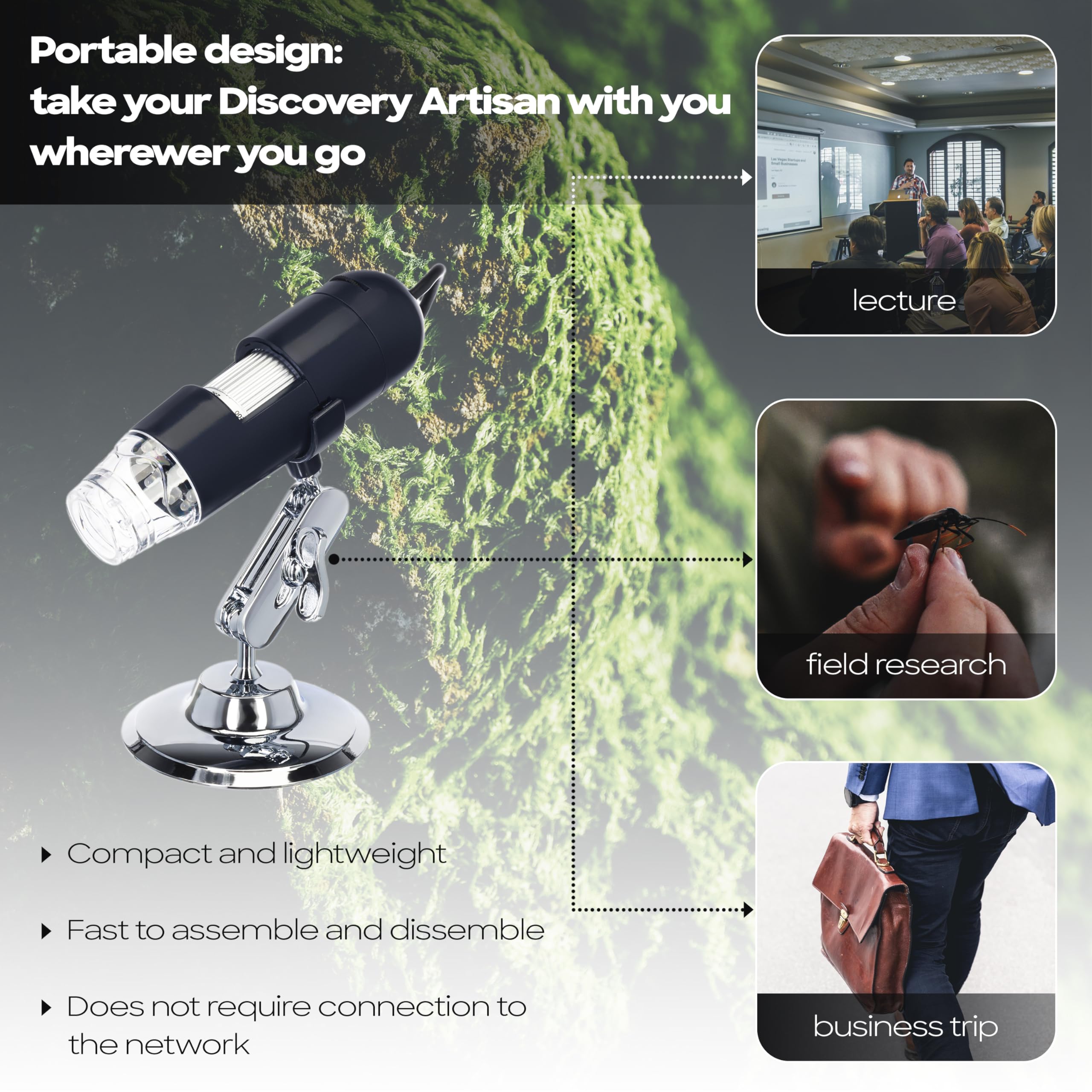 Levenhuk Discovery Artisan 16 Digitalmikroskop 20-230x 2MP