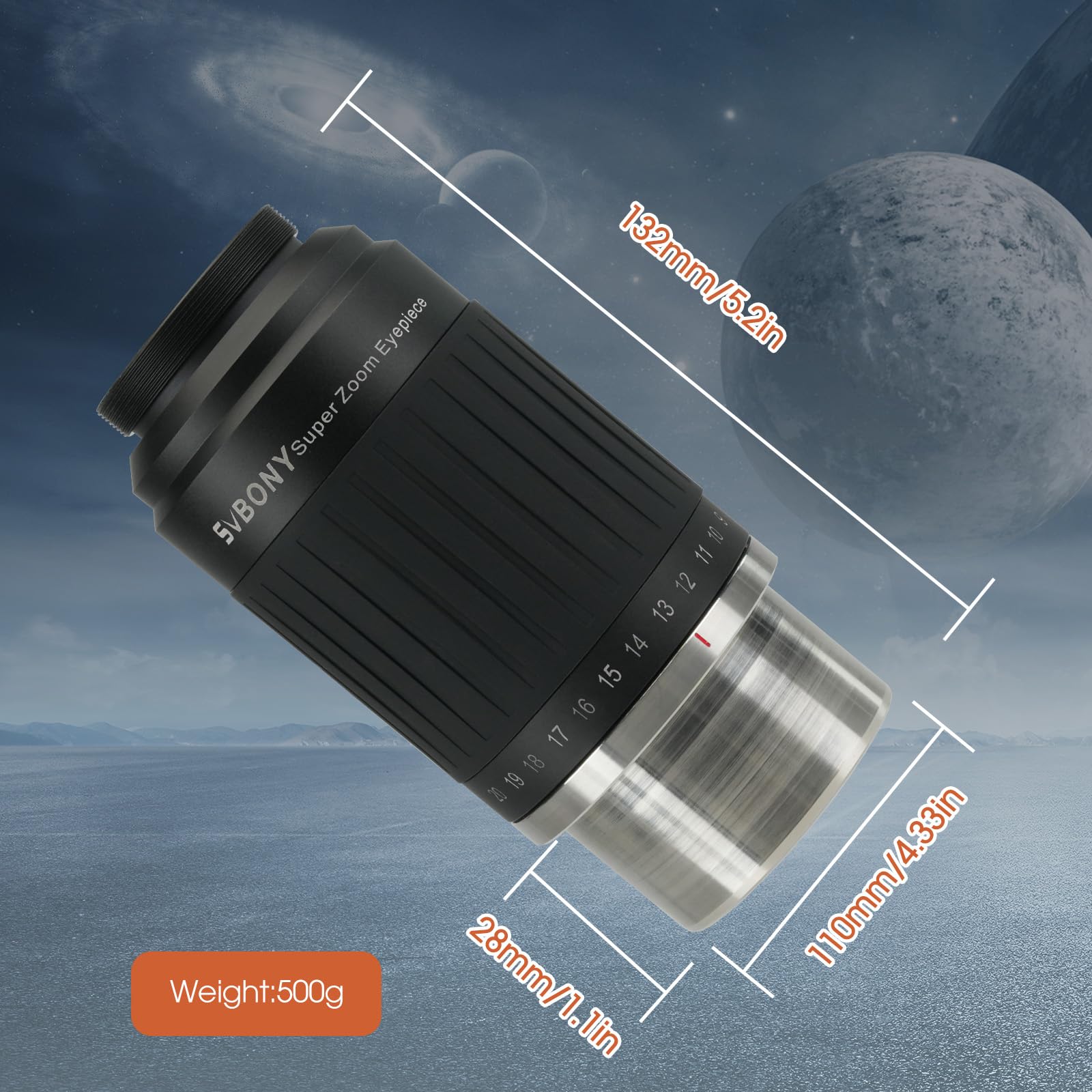 SVBONY SV230 8-20mm Zoom-Okular 1,25" Weitwinkel