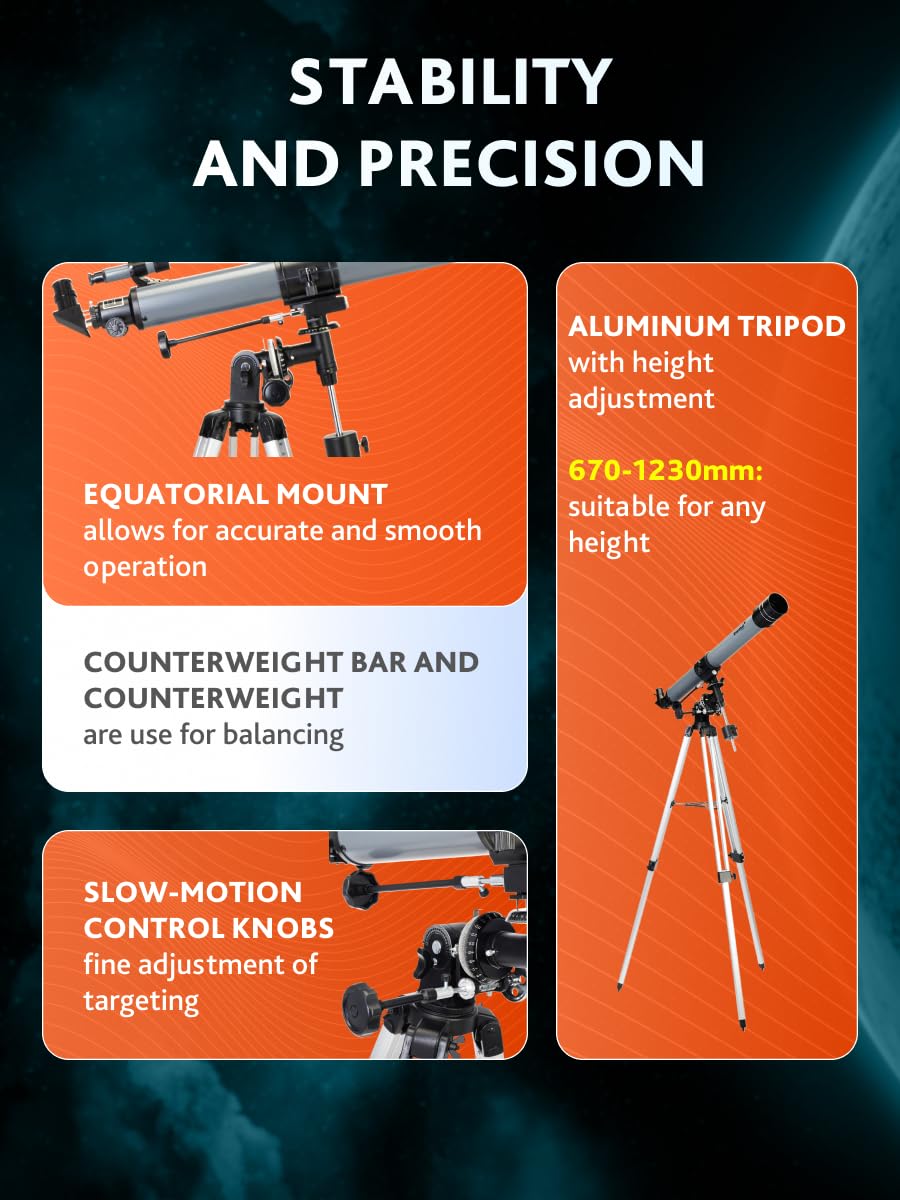 Levenhuk Blitz 70 Plus Teleskop 70/900 mm EQ-Montierung