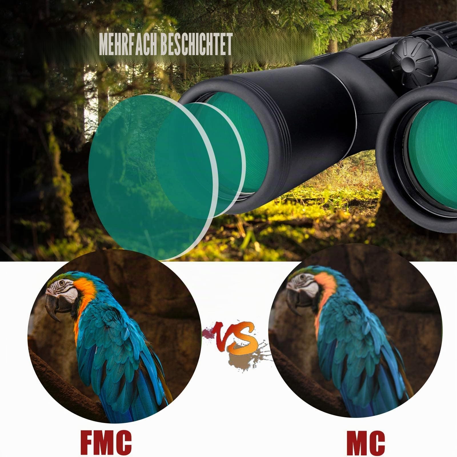 SVBONY SV206 Fernglas 10x50 HD BAK4 wasserdicht
