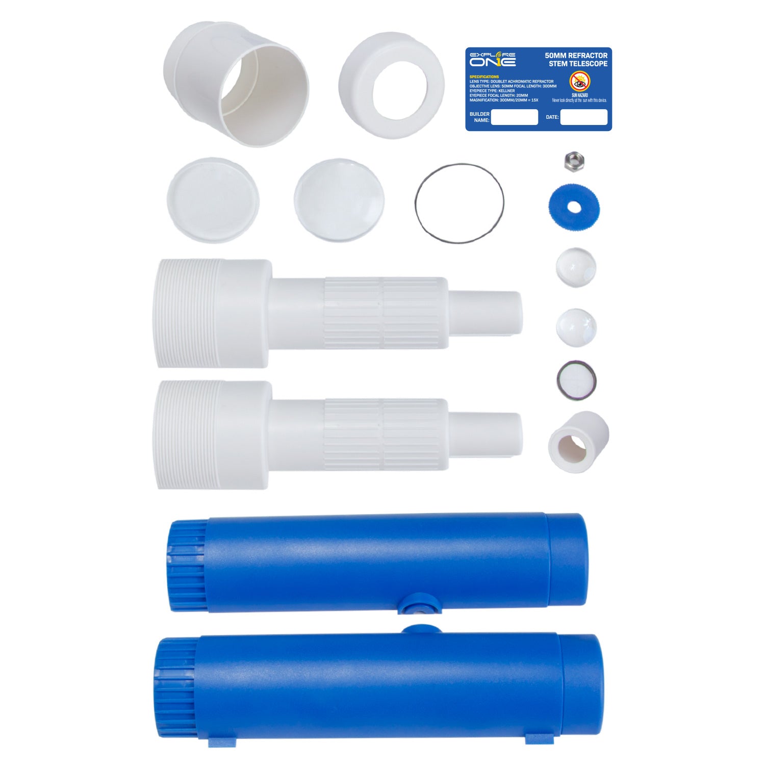 Explore One 50mm Refraktor STEM Teleskop Bausatz Mond-Set