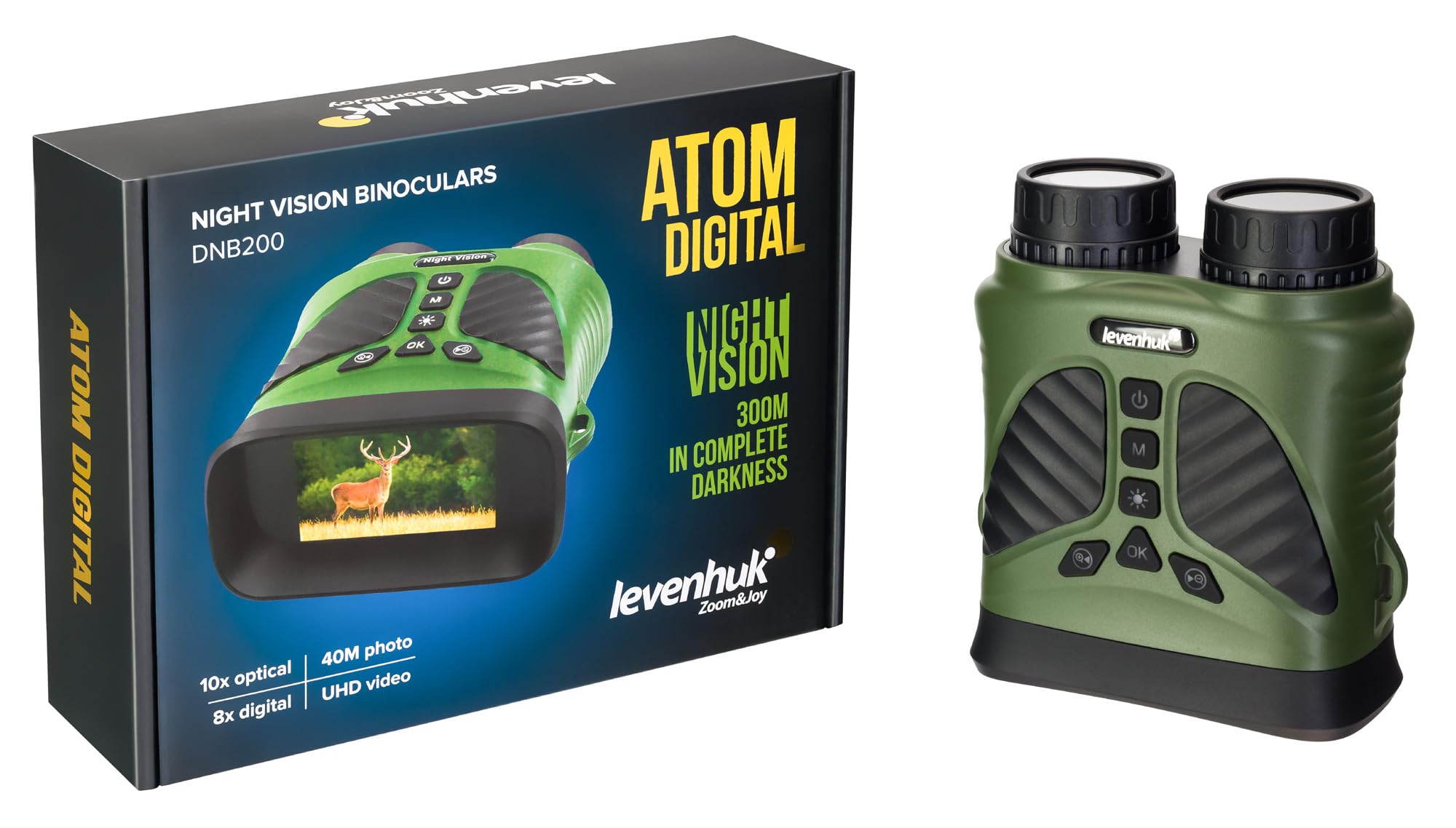 Levenhuk Atom DNB200 Nachtsichtfernglas 10x Display