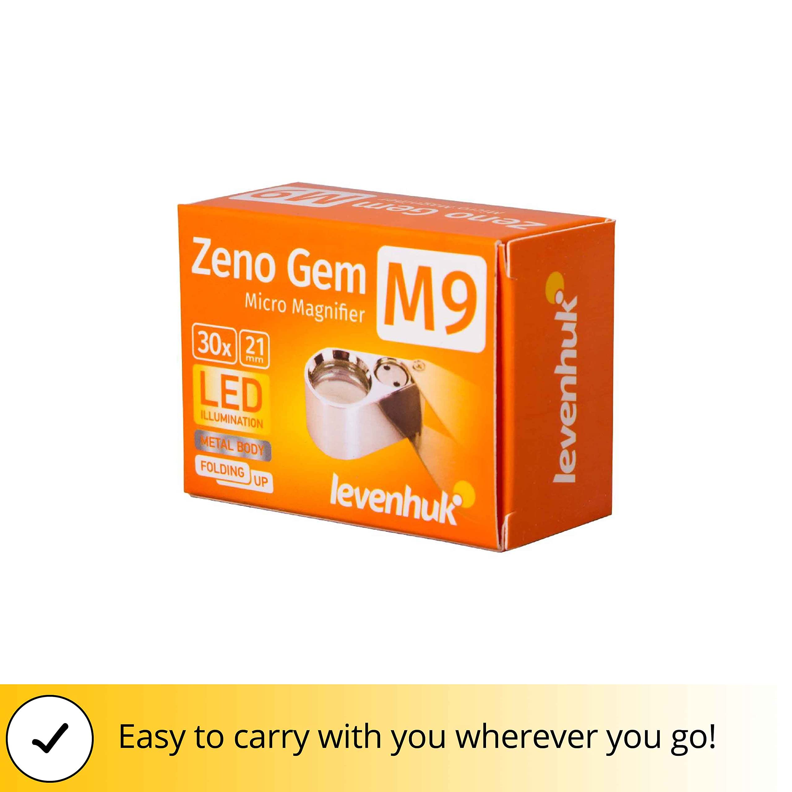 Levenhuk Zeno Gem M9 Faltlupe 30x LED Schmuck
