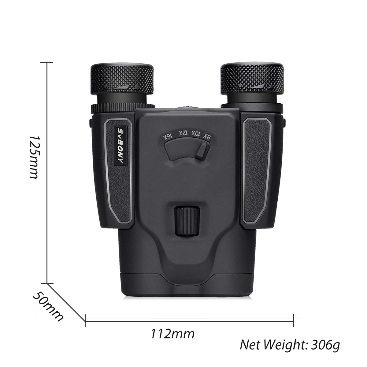 Svbony SV203 8-16x25 Fernglas Zoom Bak-4 kompakt